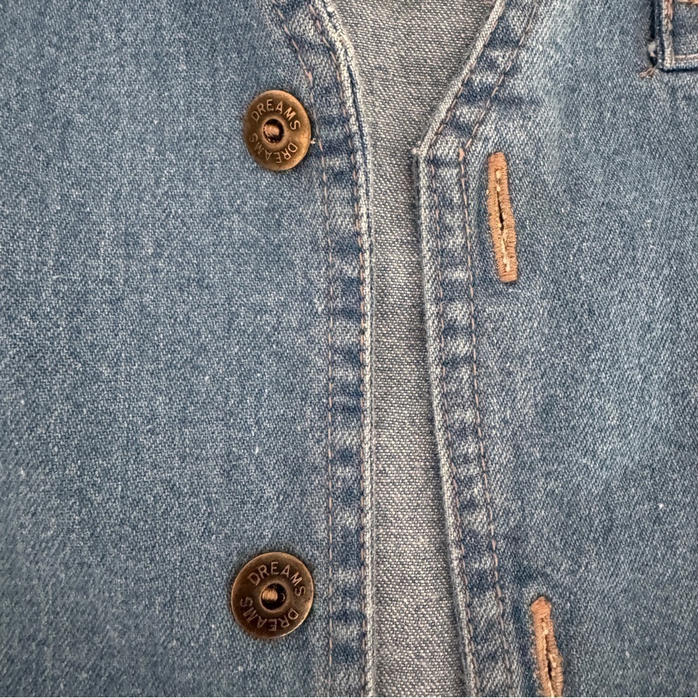 Vintage Western Denim Vest 100% Cotton Festival Wear Excellent Condition Size M - Picture 4 of 8